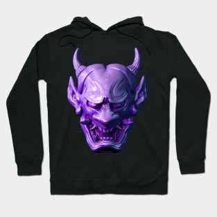 Purple Japanese Hannya Mask Hoodie